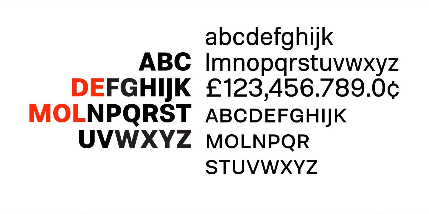 Example font Molde Compressed #12